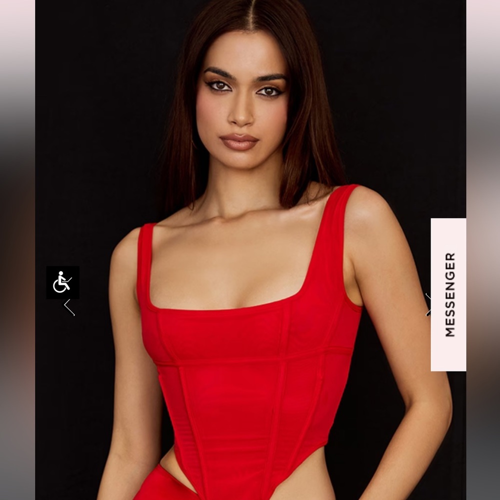 House of CB Edetta Scarlet Red Corset *never worn*